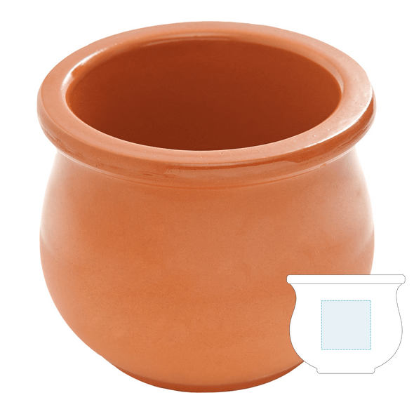 Crockery Bowl for Reddish Brown Cheese Curd Ceramic